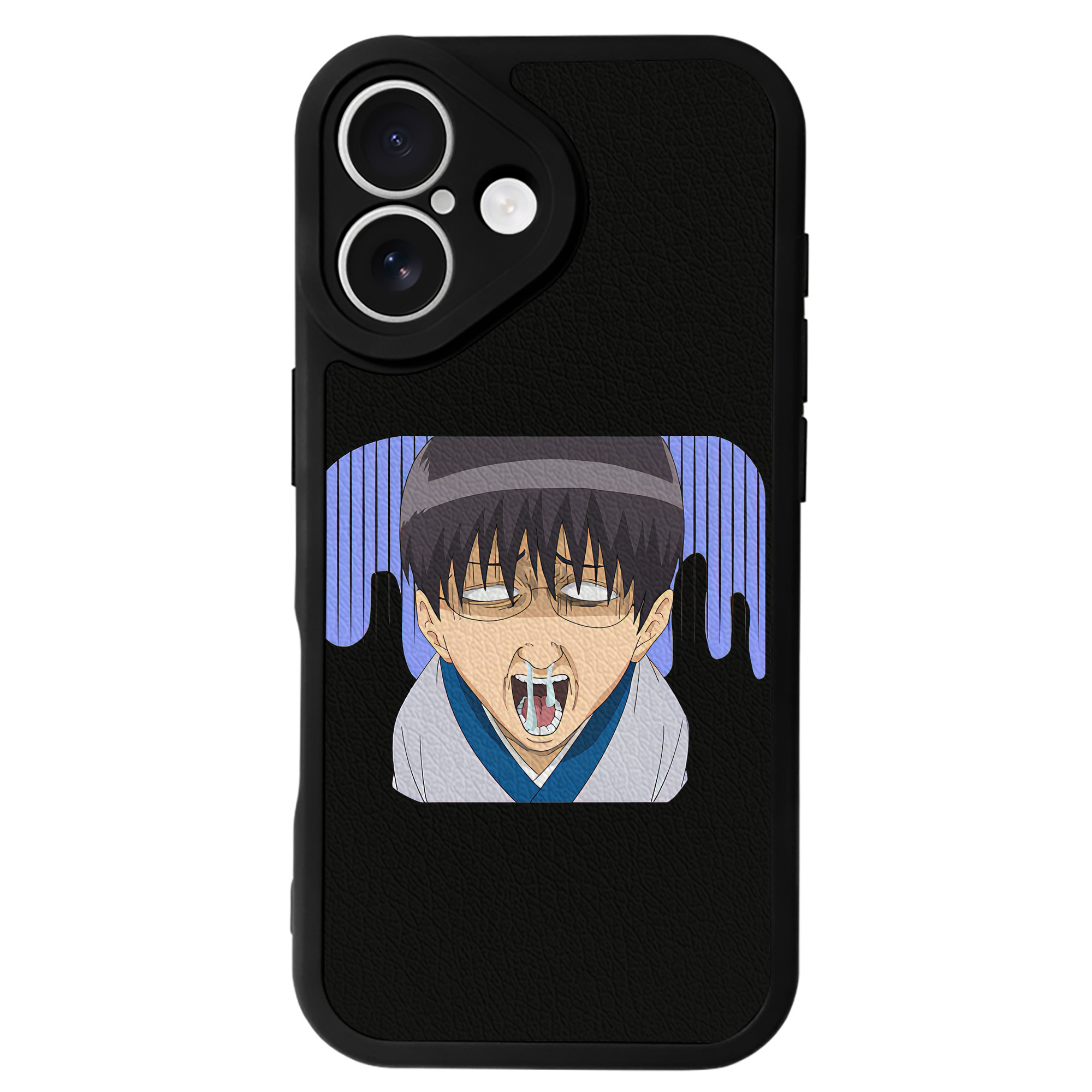 （画像用） ぎんたま 坂田銀時（さかたぎんとき） 神楽 志村新八（しむら しんぱち） GINTAMA Sakata Gintoki Kagura Shimura Shinpachi 【iPhone 16シリーズ対応】シリコンスマホケース（レザー調） 材質：シリコン